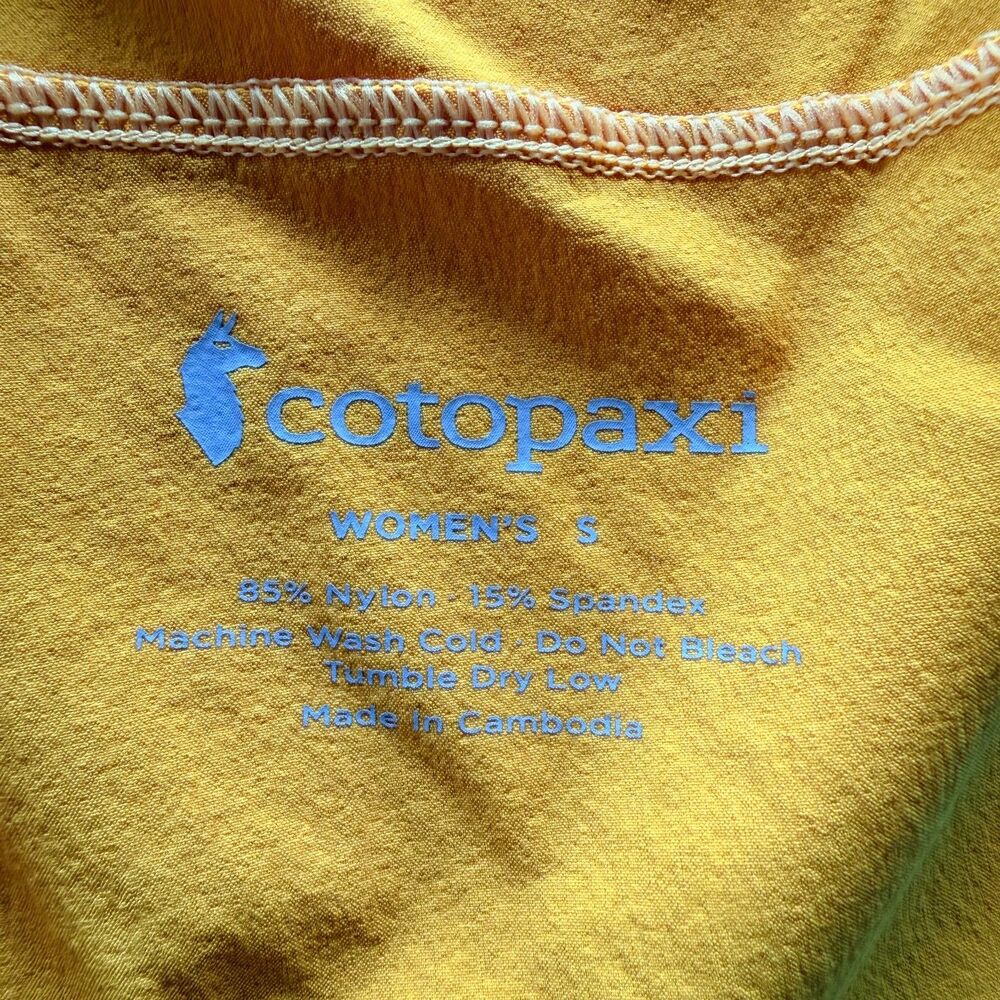 NEW Cotopaxi Women's Vamos Hybrid Pull-On Shorts in Marigold Yellow & Sky Blue S - Picture 9 of 11